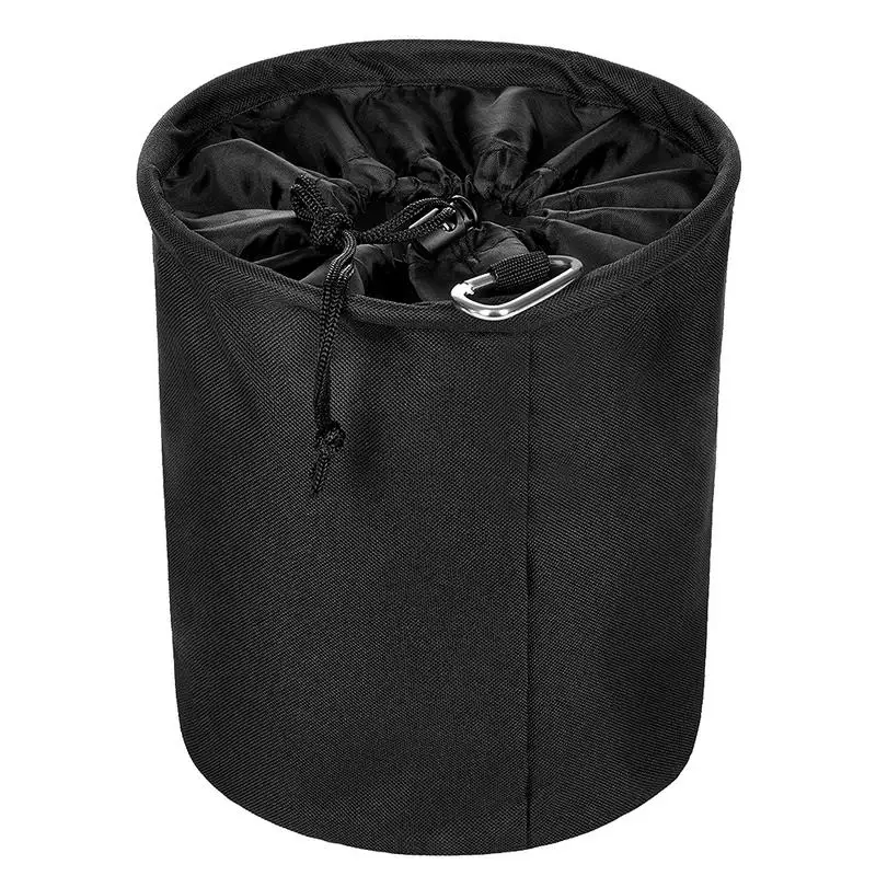 Large Capacity Clothespins Storage Cylinder Bag Multi-Functional With Hook Drawstring Round Storage Bucket Clothing Storage Bag