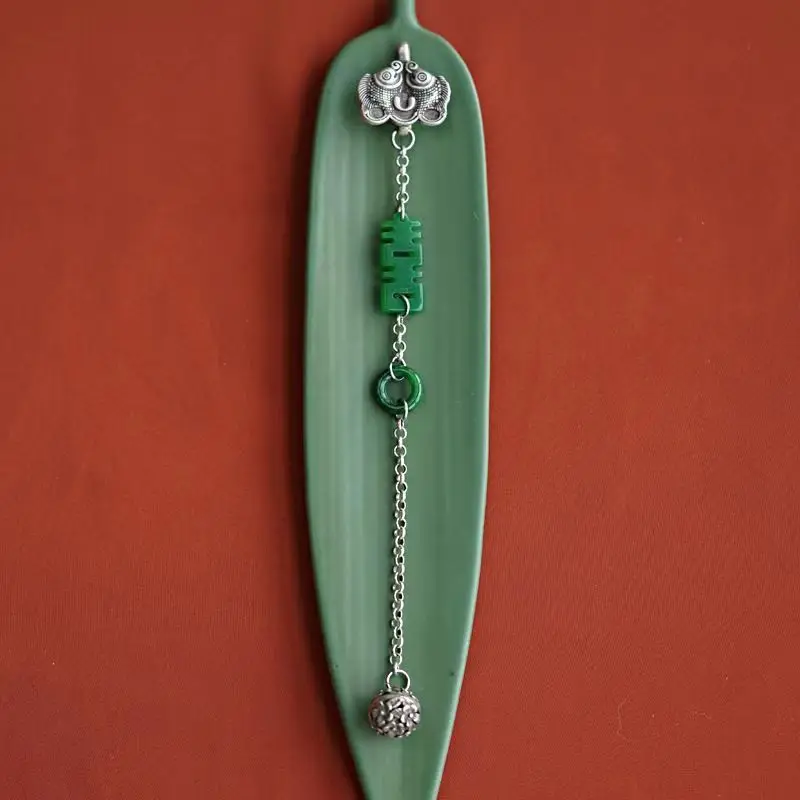 

Ретро мода, серебро 925, классический натуральный халцедон, зеленый круглый Cheongsam, аксессуары, воротник, пряжка, брошь Hanfu, кулон