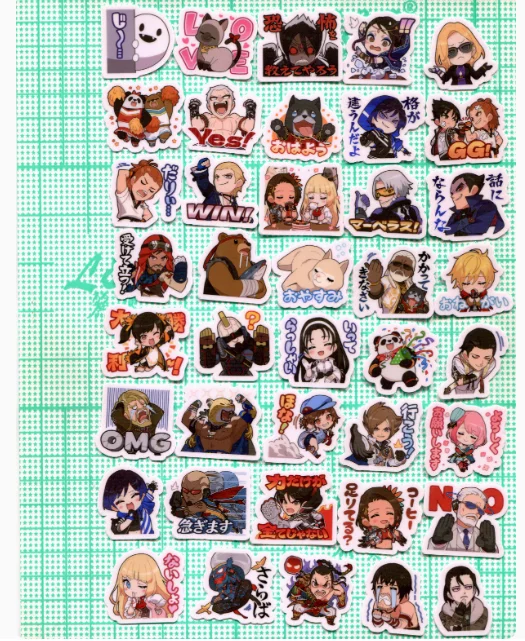 鉄拳三島一八 2-3cm DIY かわいいステッカー 40 枚