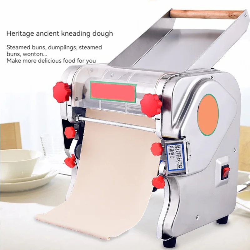 

Commercial 550W Electric Noodle Press Machine Dough Roller Stainless Steel Desktop Pasta Dumpling Maker Kneading Noodle Machine