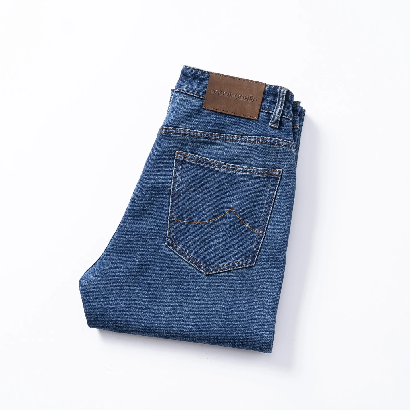 

High Quality Business Casual Men's Jeans Straight Leg Denim Luxury 3040 New 2025Jaob mid Low Waist Zipper Fly Youth Suitable
