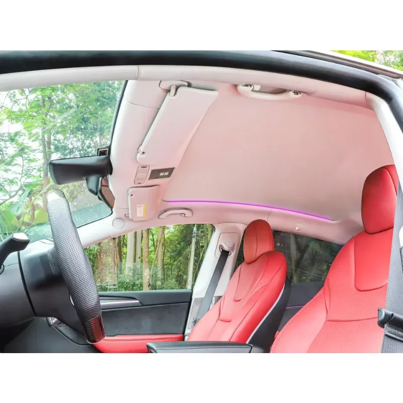 Power Panoramic Sunroof Retractable Roof For Tesla Model 3 Y Sun Protection Electric Sunshade