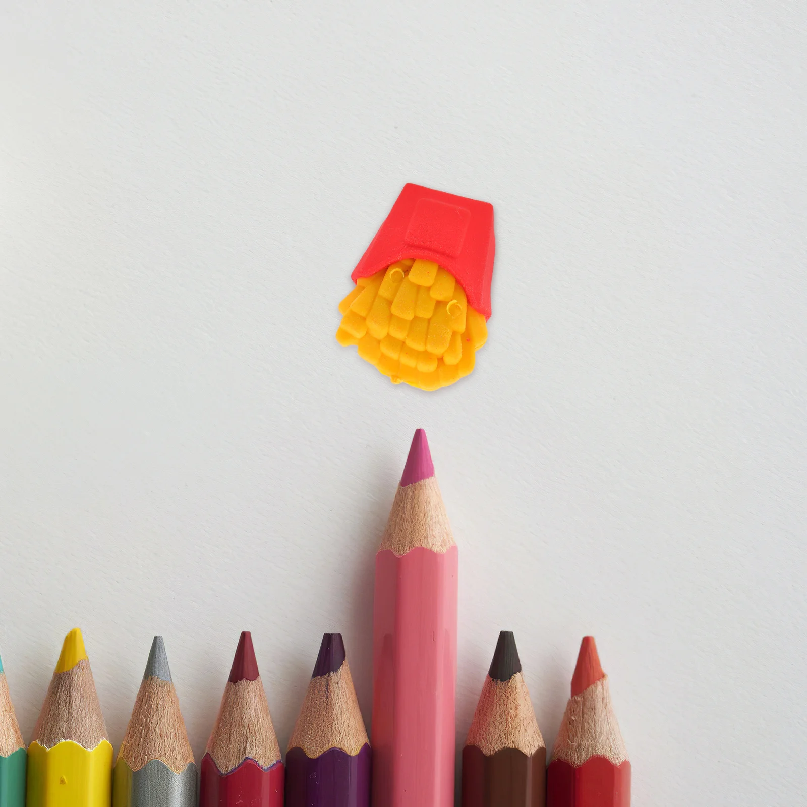 

30pcs French Fries Eraser Cartoon Cute School Erasers for Girls Kids Stationery Supplies TPR Rubber Chip Shape Mini Food