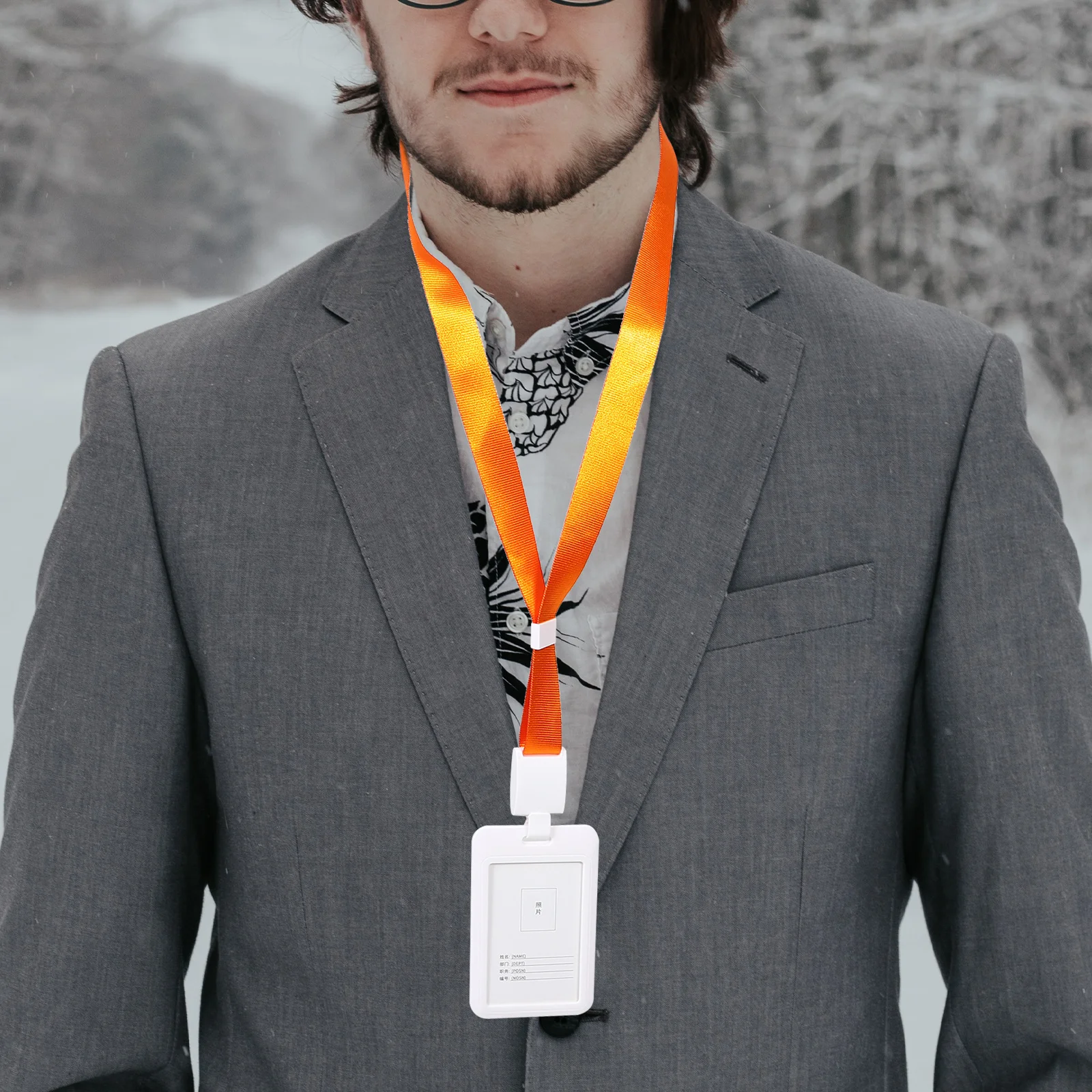 

Plastic Id Badge Holder With Retractable Lanyard Work Card Sleeve For Office School Employee Identification Name Badge Holder