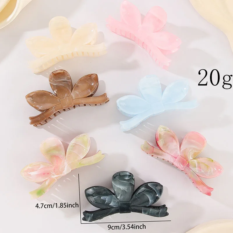 Dopamine Sunflower Shark Clip Sweet Gradient Flower Grab Clip Ponytail Braid Hair Clip for Girls Beach Vacation Hairstyles K-