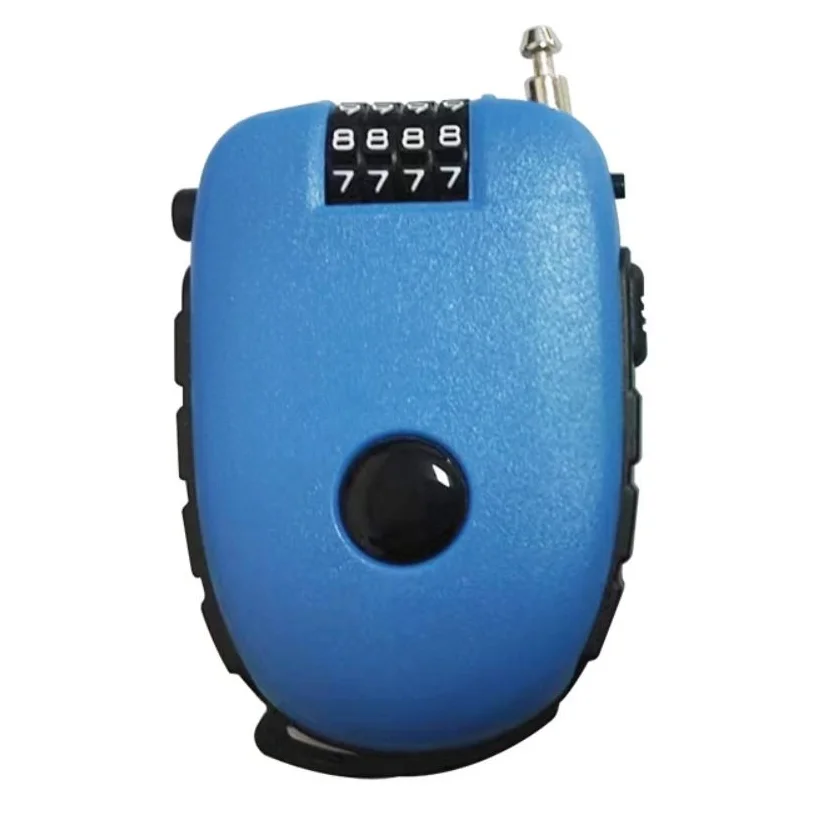 Wire Rope Anti-Theft Motorcycle Helmet Lock Retractable 4 Digit Motorbike Padlock Resettable Portable Wheel Password Lock Travel