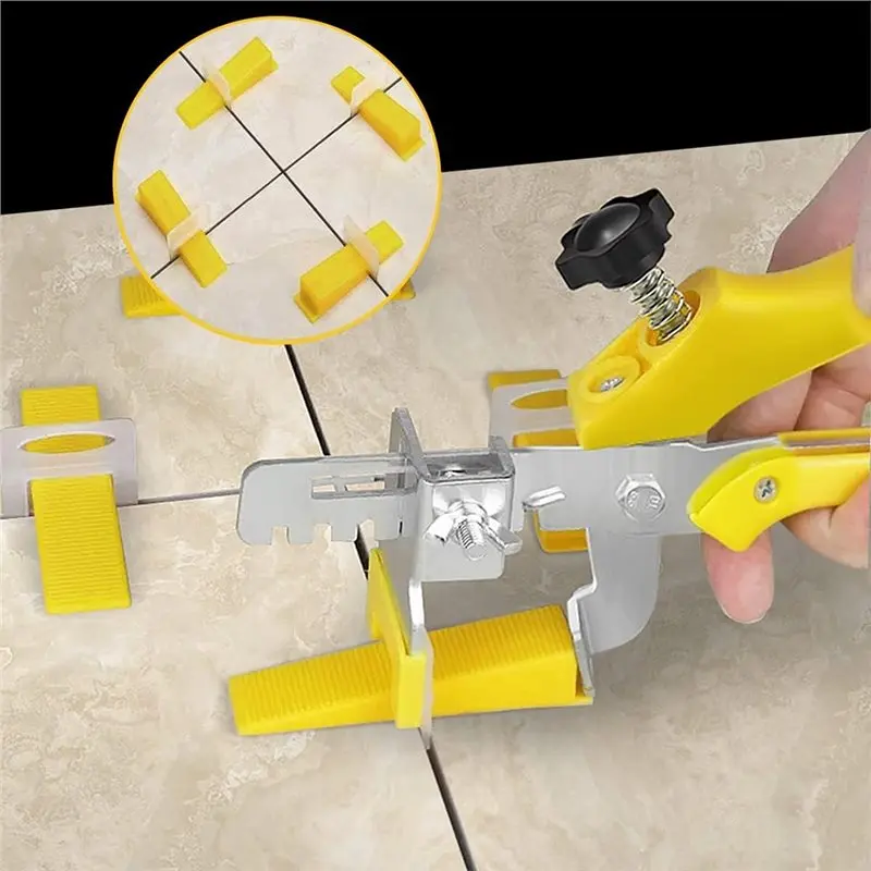 A11I Tile Leveling System With Tile Plier-300-Piece Spacers Clips And 100-Piece Reusable Wedges For Stone Installation