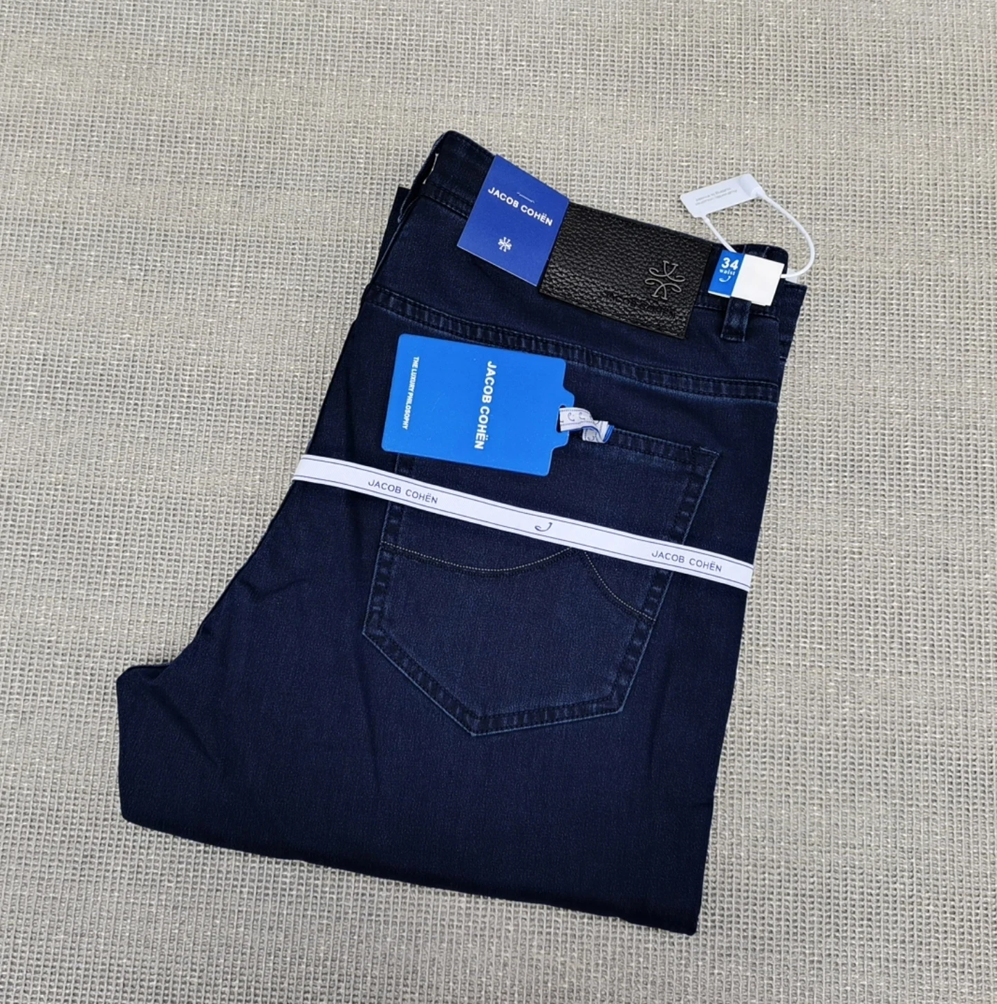 

BLSK CPRTI Jeans Thin Cotton Men 2026 Spring Summer new straight breathable comfort Zipper embroidery Big size 30-40 Long Pants