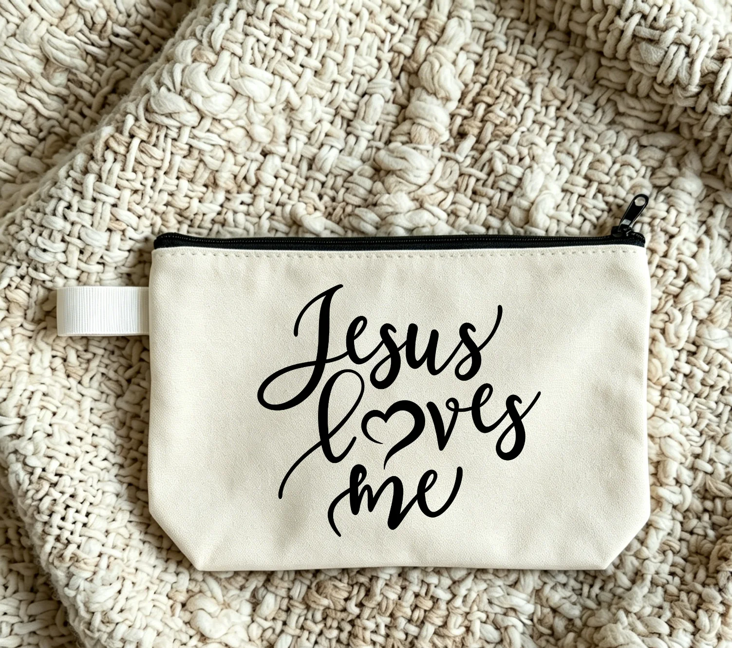 Way Maker Miracle Worker My God Christian Zipper Stationery Storage Bag Faith Hope Love Jesus Print Reusable Cosmetic Bag
