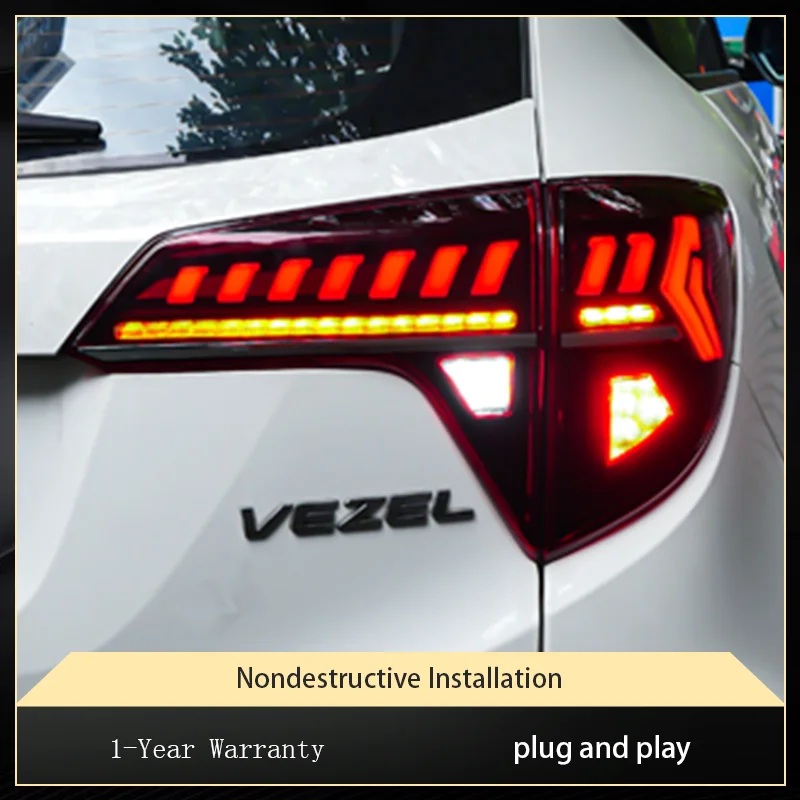 Car Lights For Honda HRV HR-V Vezel 2015-2018 Taillight Exterior LED DRL Accessory Highlight Bulbs Running Signal Rear Lamp Tool