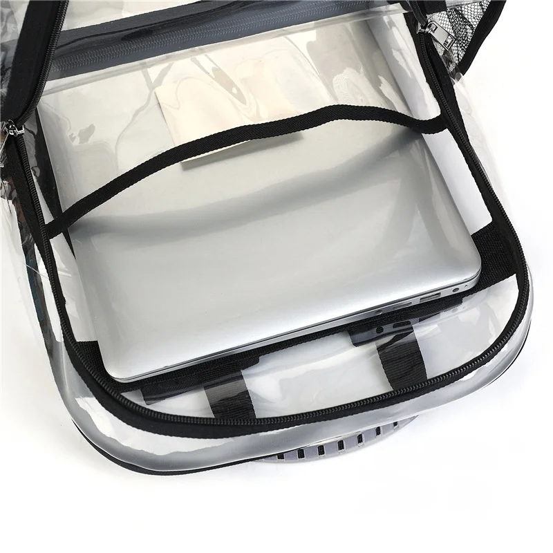 

Large Capaci Transparent Double oulder Bag for High School And Junior High Sports Stadium Concerts PVC Pure Color Bag