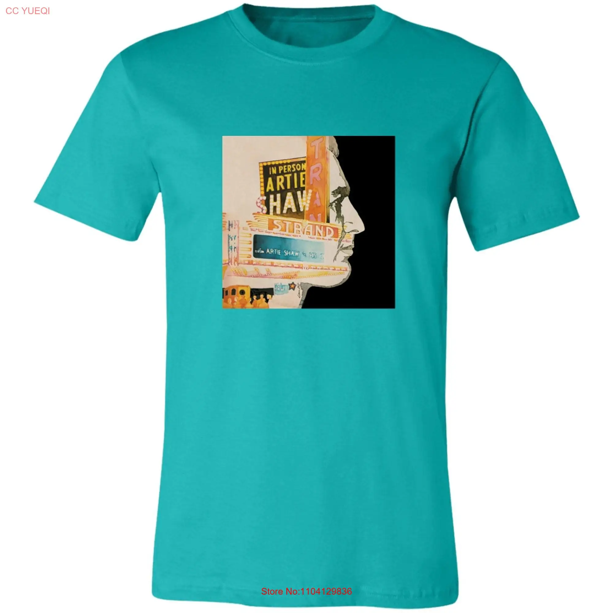 This is ARTIE SHAW by Saul Lambert 1971 Cotton Jersey  T Shirt Vintage Classic Jazz Album Cover Retro Design