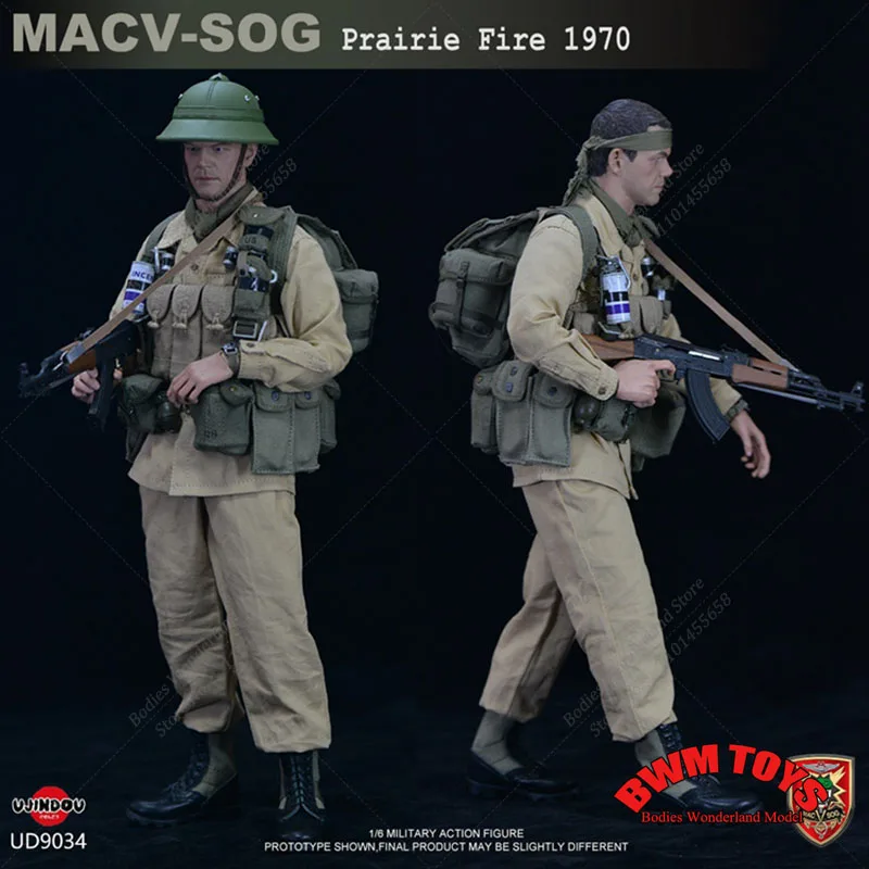 In Stock UJINDOU UD9034 1/6 Scale Collectible MACV-SOG Prairie Fire 1970 Soldier 12'' Male Action Figure Model Full Set Toys