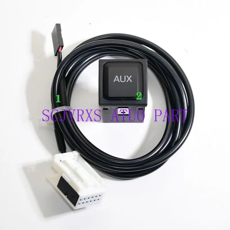 

1set 5KD035724A AUX Switch Socket +Link harness for RCD510 RNS510 for VW GOLF MK6 Jetta MK5 Tiguan Passat 5KD 035 724A
