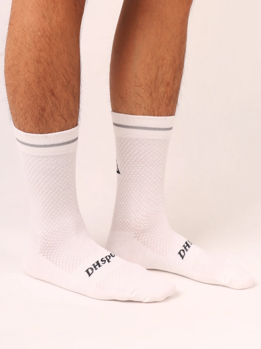 Sporcks Wool Reflective Cycling Socks Reflective Thermal Warm Socks Moisture-Wicking Anti-Pilling Autumn and Winter Sports Socks Dh-48
