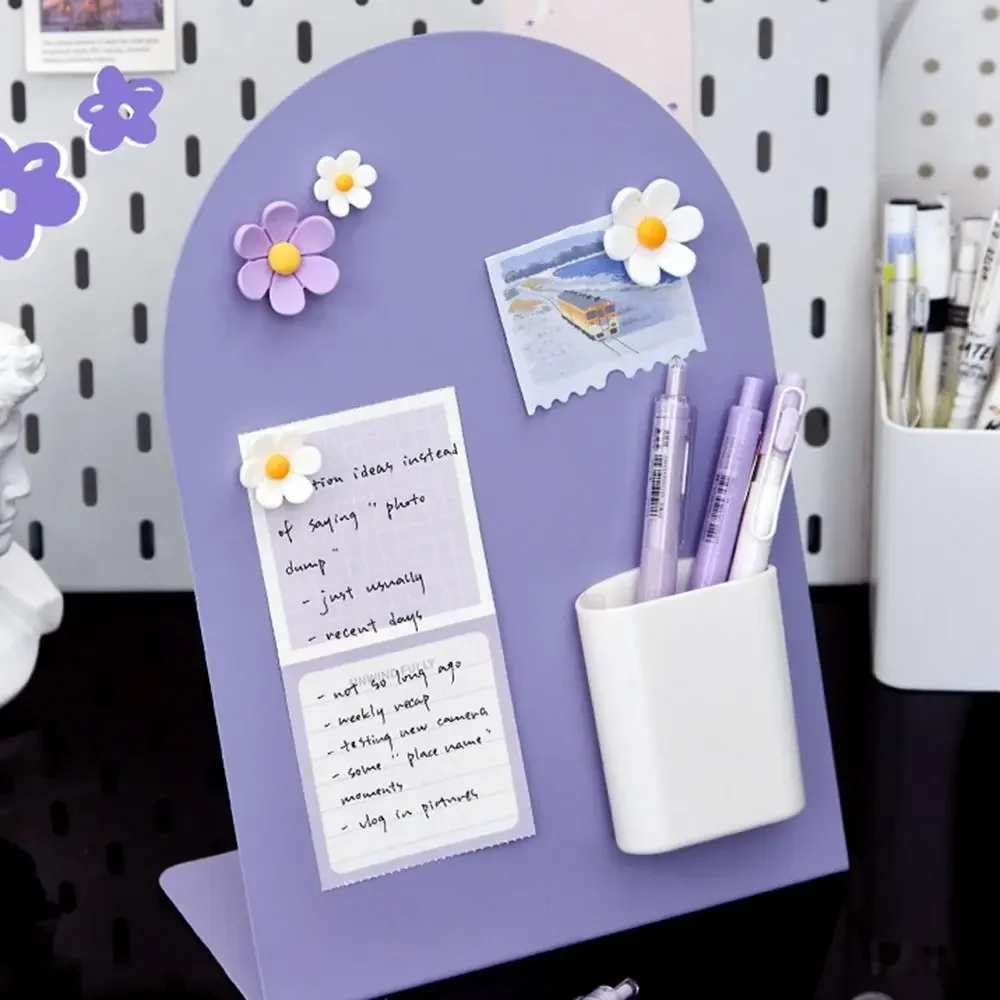Creative Large Capacity Desktop Message Board Vertical Curved Magnetic Photo Frame Note Board Office Home Desktop Ornament