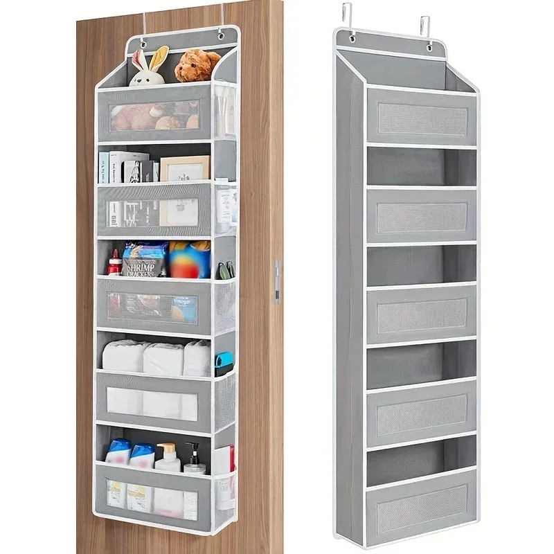 Upgraded 5-Shelf Hanging Storage Organizer - Behind Door, Anti-Tilt, 5 Large Capacity Pockets, Hanging Bag Suitable For Bedroom