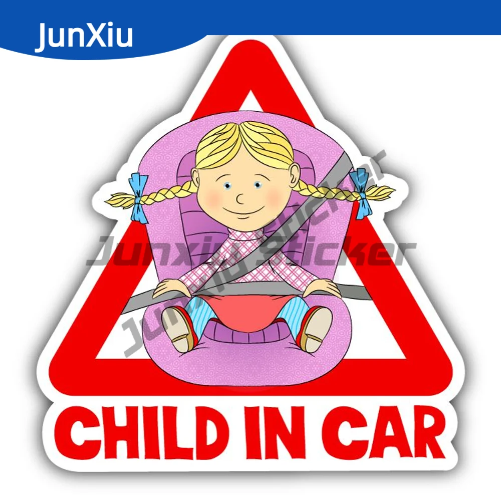

Child In Car Girl Warning Sign Sticker Car Front Windshield Rear Windshield Fuel Tank Cap Bumper Front Windshield Rear Windshie