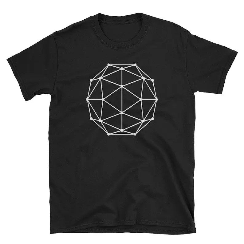 Pentakis Dodecahedron Sacred Geometry T-Shirt Adult Regular Fit O-Necked Tees Cotton Men's Printed Tops