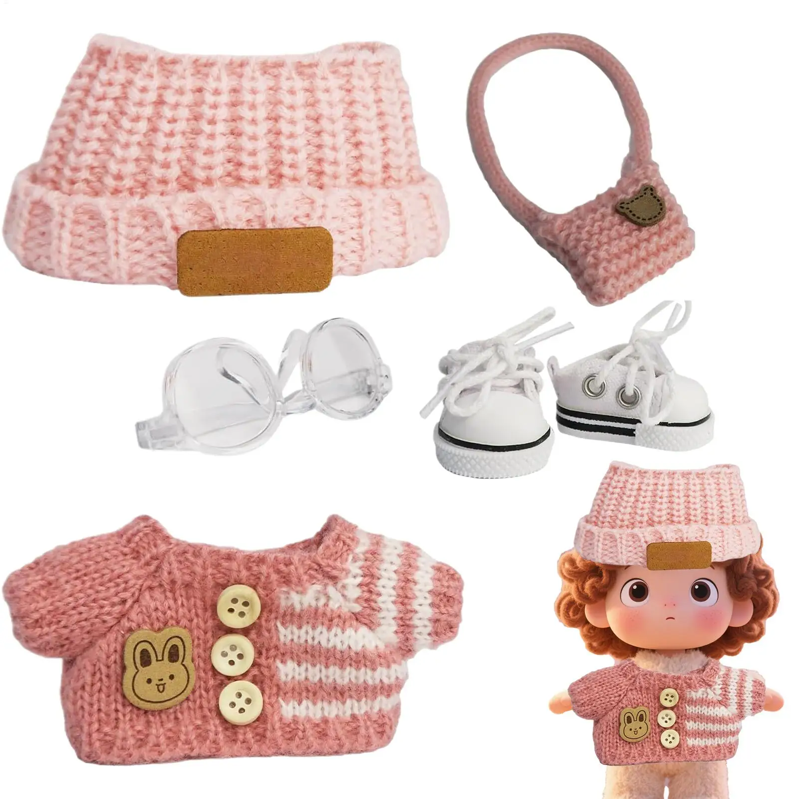 

Doll Clothes Baby Doll Clothing Set For Girls Handmade Toy Fashion Dress Up Outfit For Girls Boys Kids Collectors Decoration