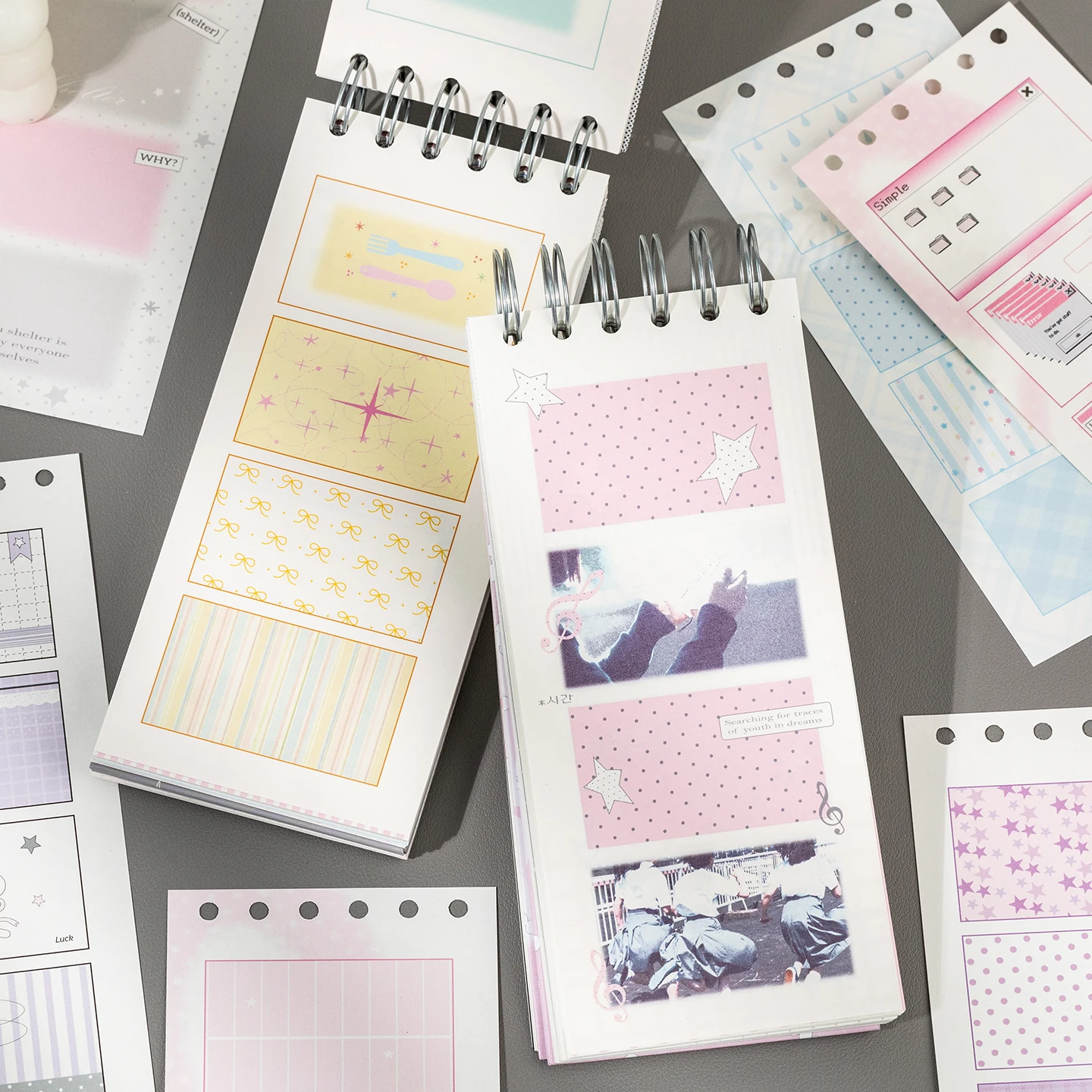 JIANQI 96 Infinite storyboard series Material paper Scrapbooking Decoration Material Paper DIY Stationery Journal Paper Album