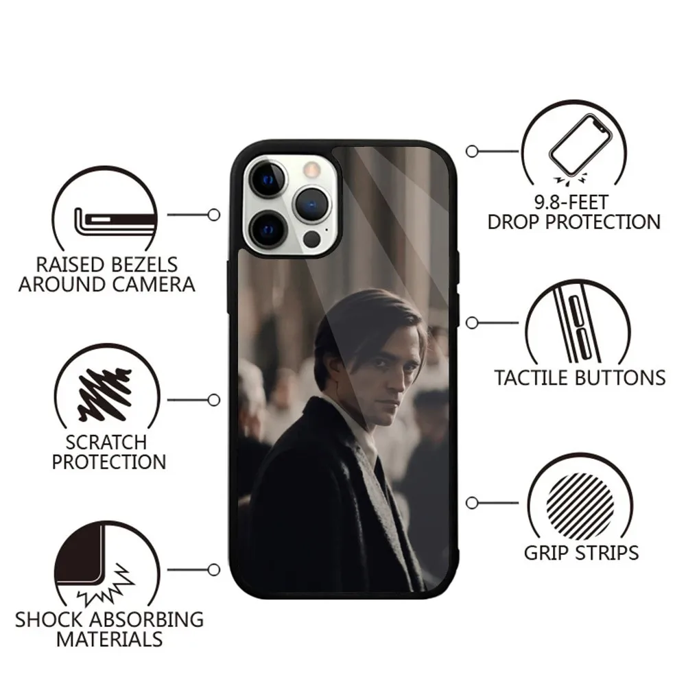 Robert P-Pattinson Funny Phone Case Strong Magnetic For IPhone 16,15,14,13,Pro,Max,Plus,11,12,Mini For Magsafe Wireless Charging