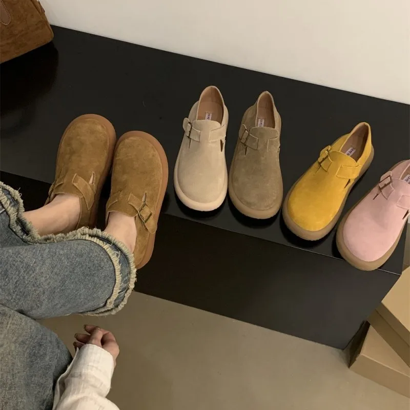 

Женская повседневная обувь, Осеннее мягкое летнее платье в стиле ретро, Осеннее Новое флоковое платье на плоской подошве, прорезиненное платье для отдыха