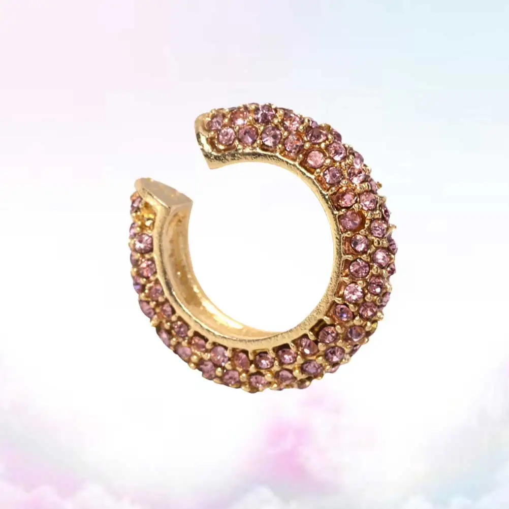 

Rhinestone Ear Clips for Women Lightweight Durable Earrings Perfect for Daily Life Travel Photoshoot Accessories