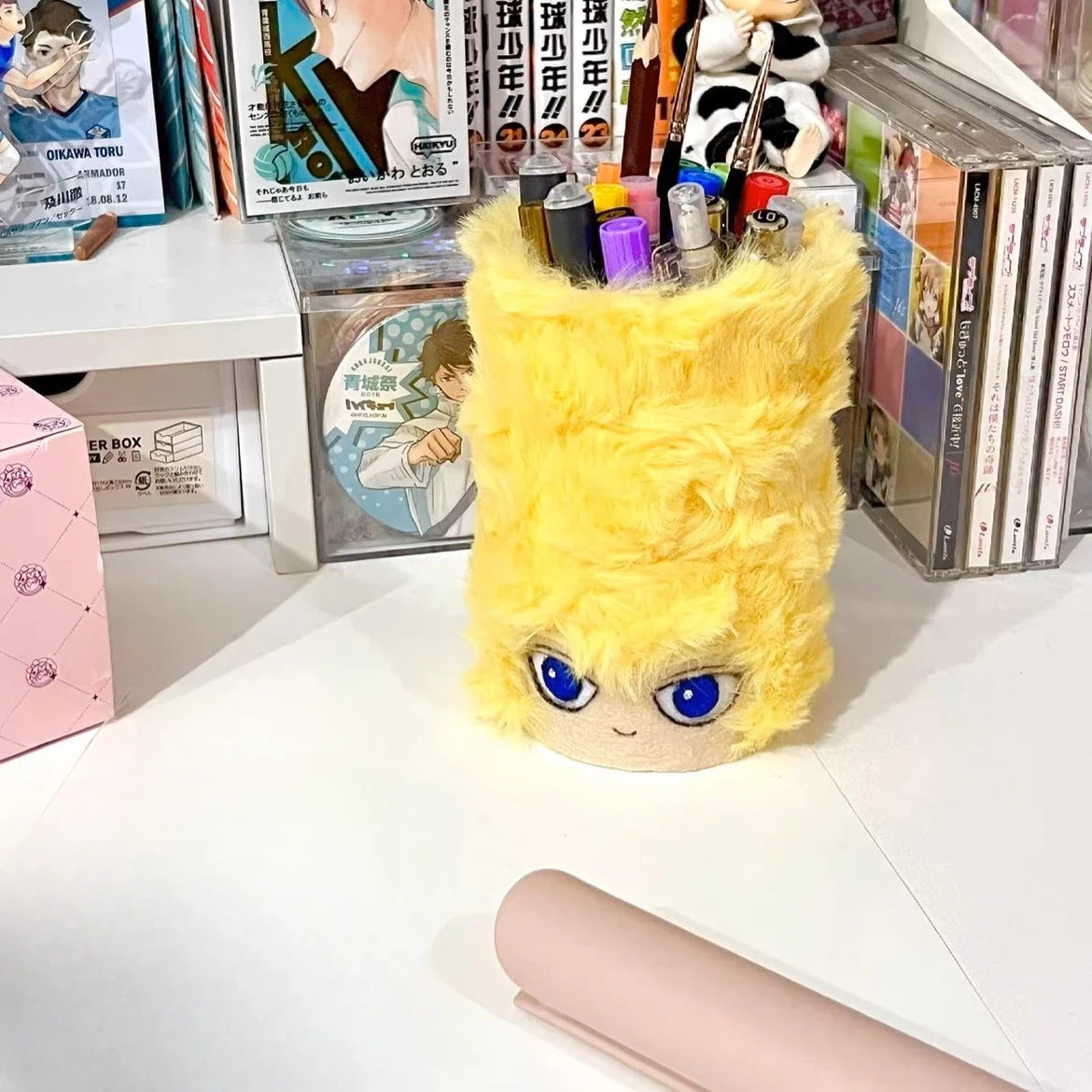 

Anime Mobu Saiko Hyaku Mob Psycho 100 Hanazawa Teruki Cosplay Handmade Pen Container Multifunctional Storage Bucket Halloween