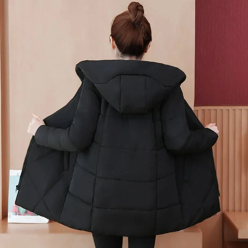 2022 herbst Winter Neue Unten Baumwolle Mode Mantel-Frauen Lose Dünne Alle-spiel Padded Jacke Frauen Casual Große Größe lange Parkas