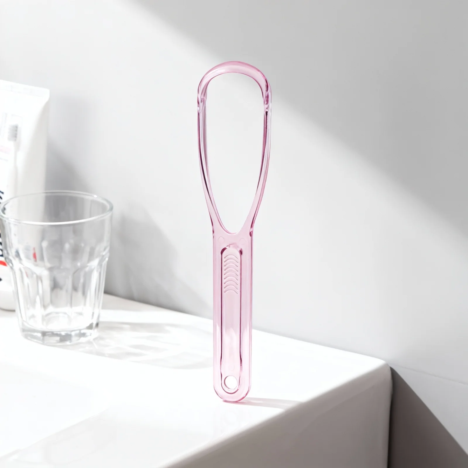 Raspador limpiador de lengua, mango ergonómico de calidad alimentaria, antideslizante, higiene bucal, eliminador de mal aliento, limpieza de placa de bacterias, 1 Uds.