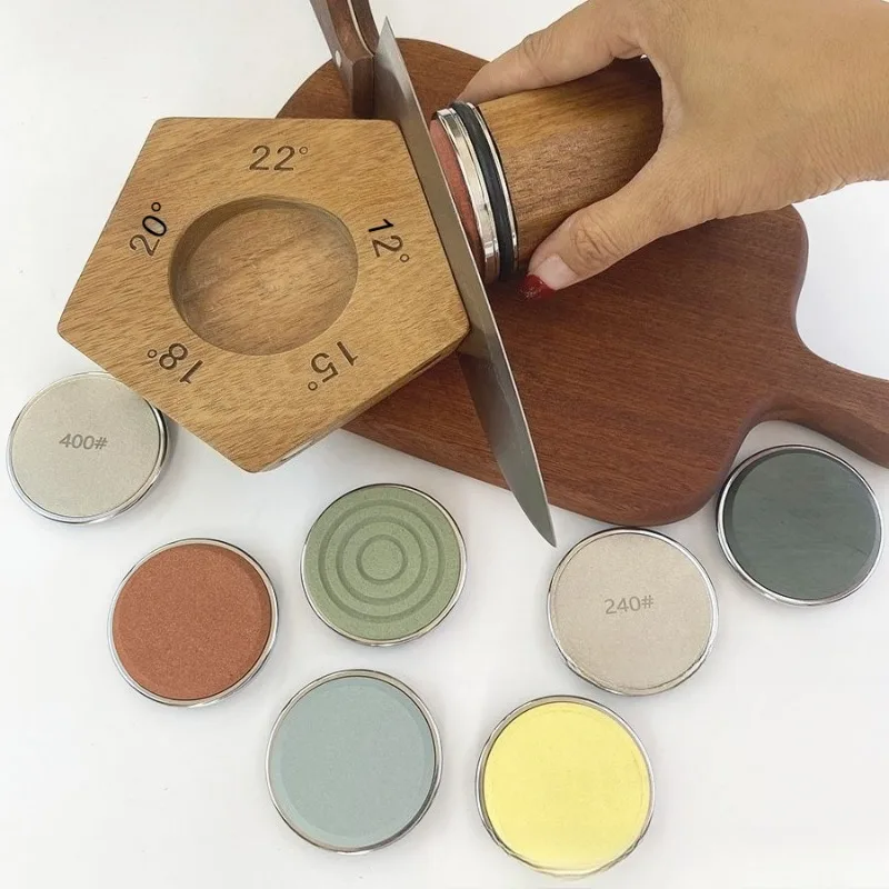 

Алмазная роликовая точилка для ножей, 5 углов (12/15/18/20/22 ° ) с кожаным ремешком — профессиональный инструмент для кухни и шеф-повара