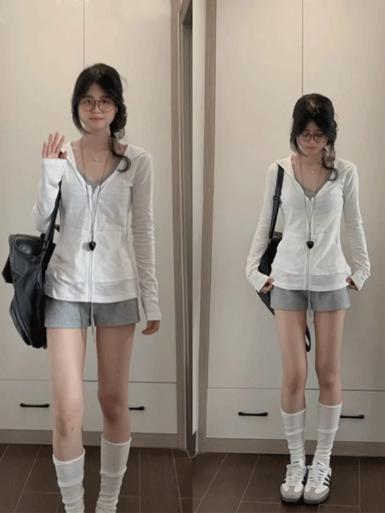 Koreaanse Sle Veelzijdige dunne ademende zomer lange Sve Jaet dames slim fit ort buitensporten irt top met capuchon