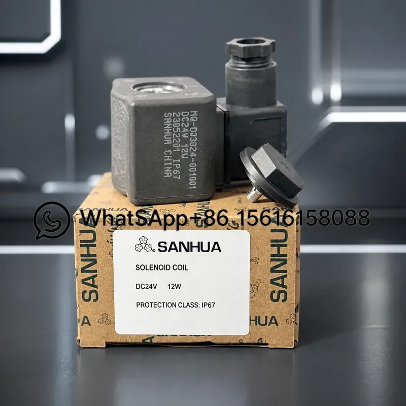 Original Sanhua Solenoid Valve Coil MQ-D03024-001001 MQ-A03024-000001 Refrigeration Parts AC DC Electromagnetic Valve