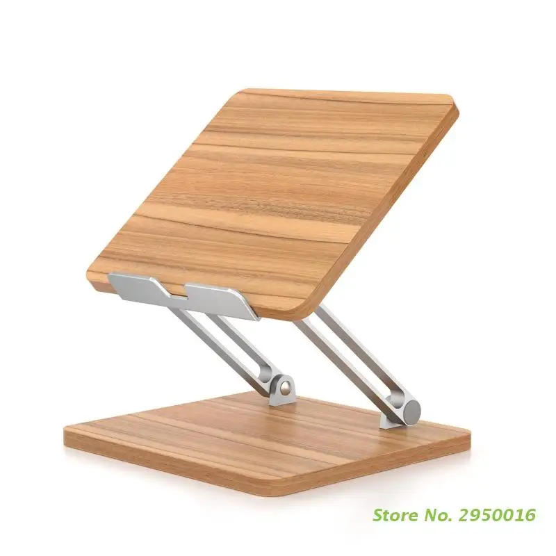 Wooden Universal Laptop Stand Cooling Bracket Adjustable Height Desk Lifting Stand Ergonomic Bed Desk PC Tray for Tablet 12-17in