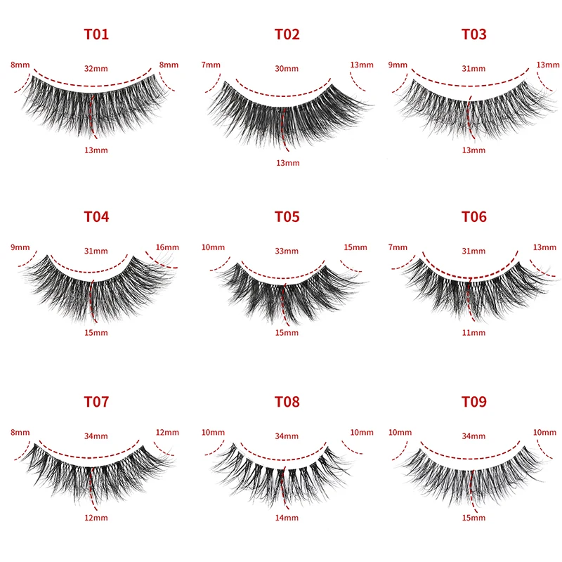 رموش زائفة أنيمي رمش 5 أزواج الشيطان الصغير رمش يوم طبيعي ماكياج مانغا رمش حزام شفاف رمش