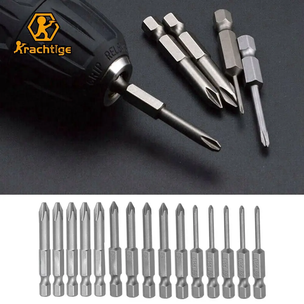 

Krachtige PH0 PH1 PH2 Impact 50mm Strong Magnetic Batch Head Cross High Hardness Hand Drill Bits Screw Electric Screwdriver Set