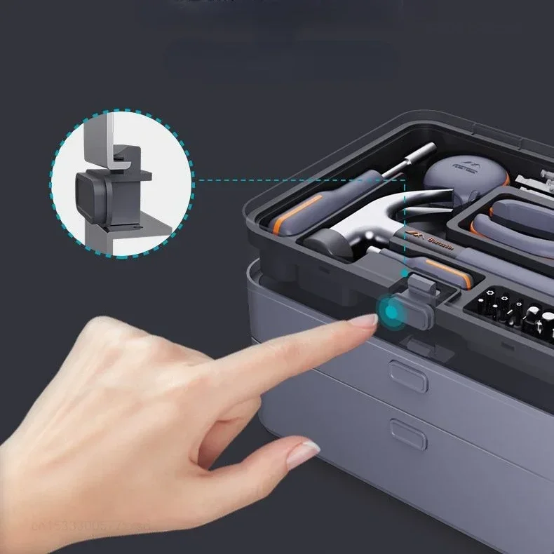 Xiaomi JIMIHOME Electric Hand Drill Set Household Hardware Toolbox Multifunctional Storage Electrician Electric Screwdriver Tool