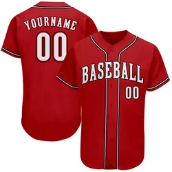 Custom Baseball Jersey Team Name&Numbers Printing Button-down Quick-dry Soft Mesh Tee Shirts for Men/Kids Outdoors Party/Game