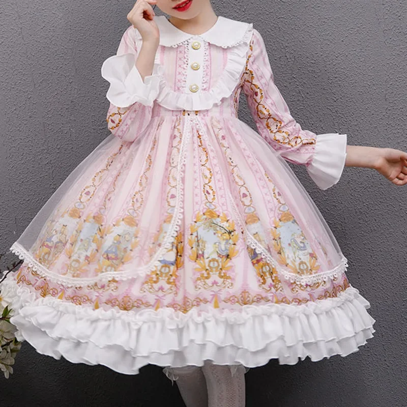 

Summer Lolita Child Costume Clothes Girls Casual Midi Dress Children Dresses For Teens Party Princess Sundress 12 13 15 Year Old