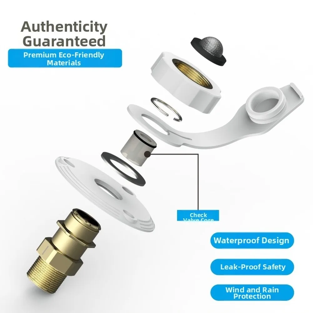 RV Water Inlet Kit Featuring Insulated Flame-Retardant Materials Waterproof Enclosure and Leak-Proof Connection System