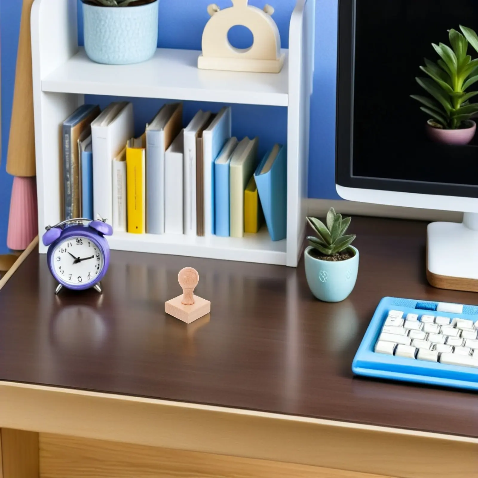 

Набор из 2 штампов с круглой деревянной ручкой для скрапбукинга, изготовления открыток, детских творческих проектов и семейных занятий