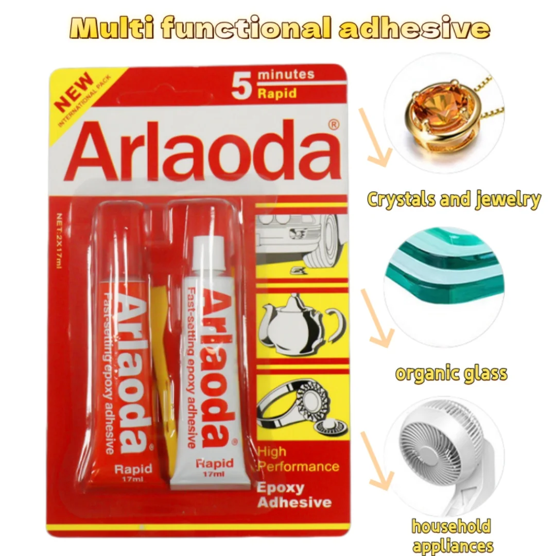 Professional Crystal Jewelry Adhesive Genuine Araldite 5 Minute Quick Dry Transparent Epoxy AB Glue For Strong Bonding