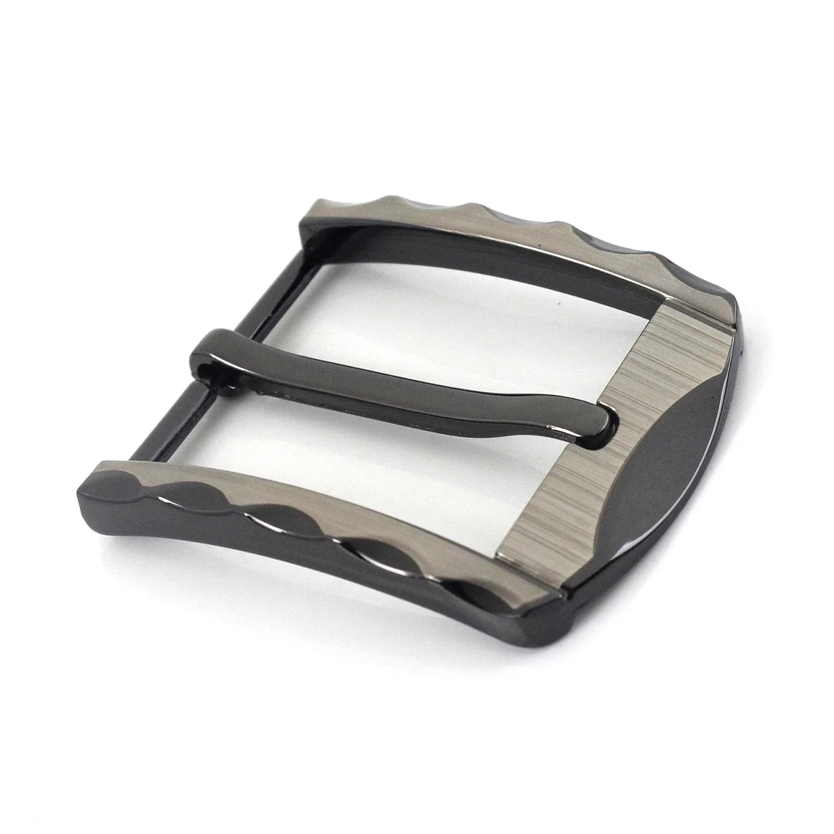 1piece 40mm Metal Belt Buckle Half Heel Bar Buckle Men\'s Single Pin Buckle Leather Belt Adjustment DIY Fit for 36-39mm