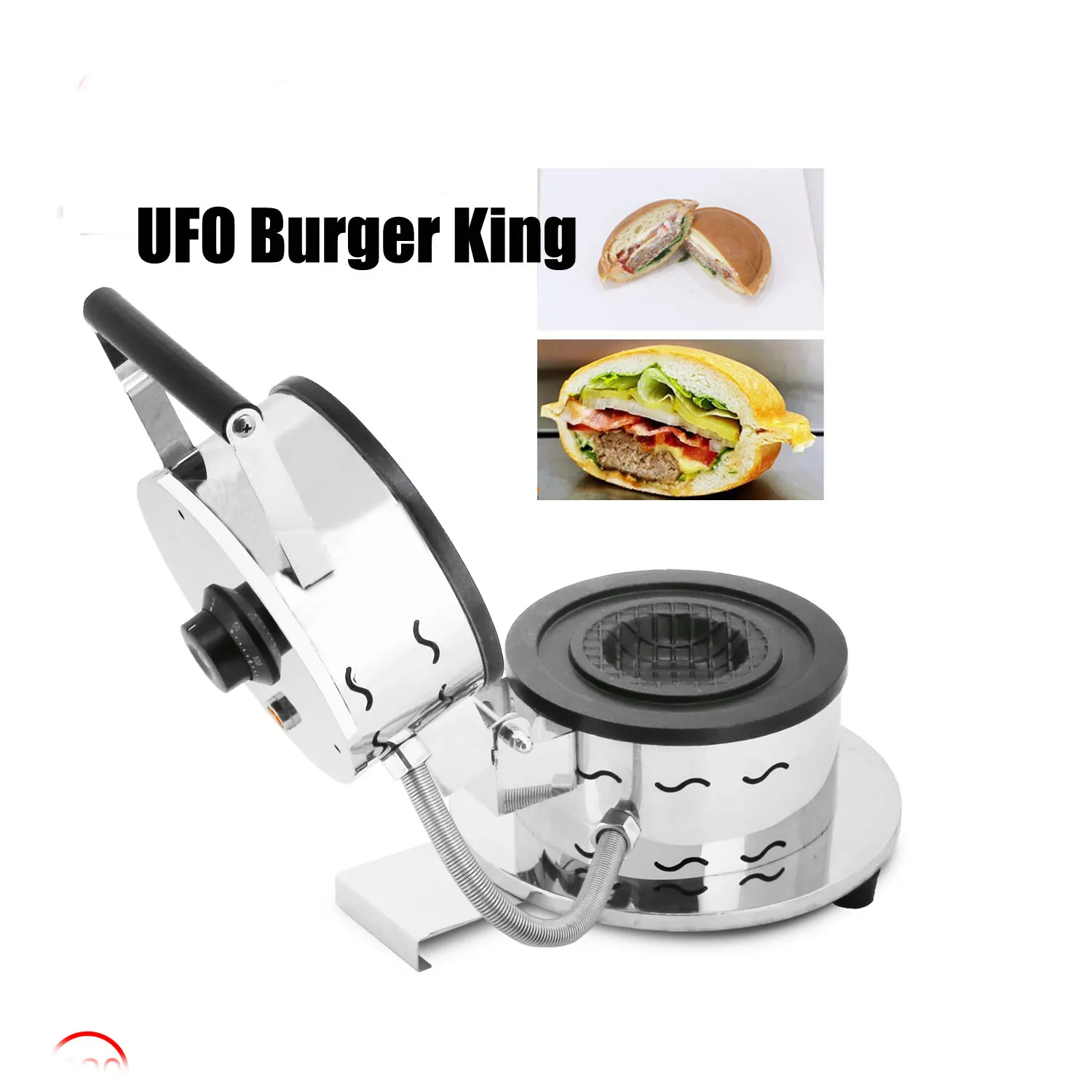 Hot Buger Krapfen Donut Warmer Electric Ice Cream Sandwich Maker Machine Hamburger Iron Press Maker Hamburger Machine