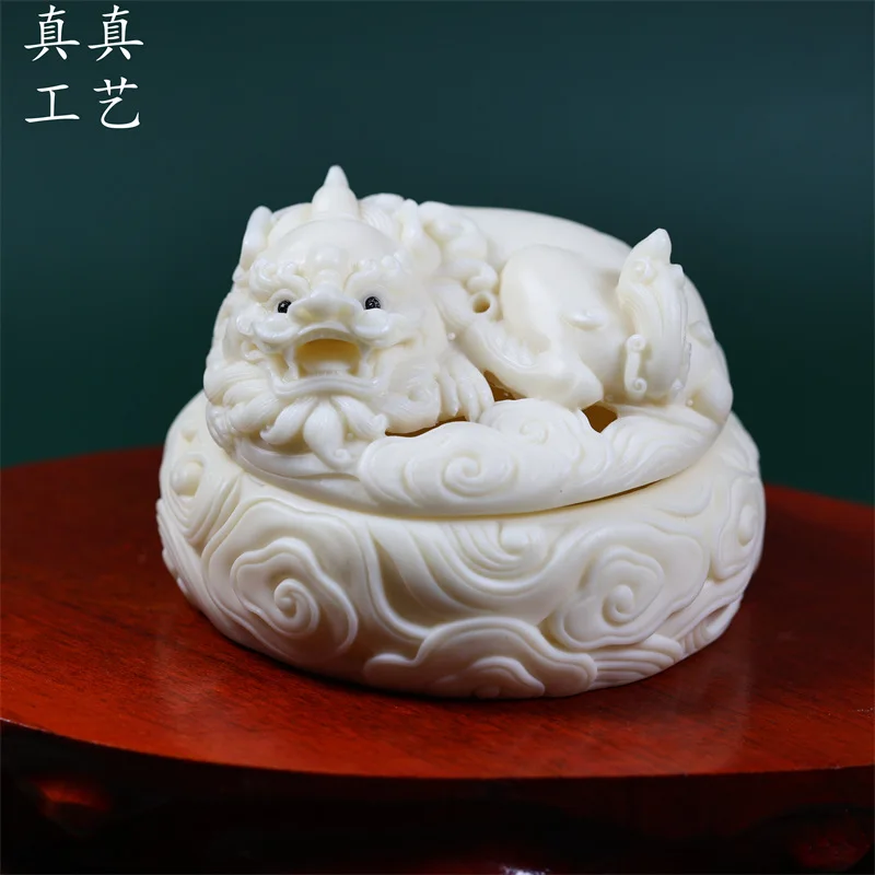 

High-End Ancient Ivory Nut Carved Vintage Censer High-End Car Car Car Decorations Ornaments