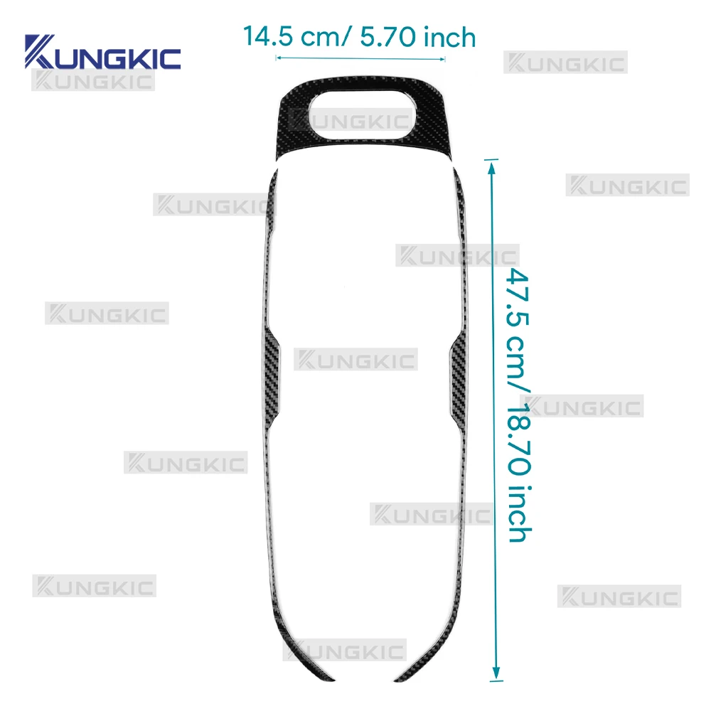 Real Soft Carbon Fiber For KIA EV6 GT EV 2022 2023 2024 2025 2026 LHD RHD Car Bottom Console Decor Frame Sticker Interior Trim
