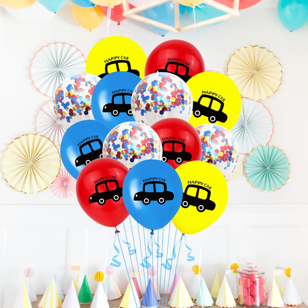 

13 Pcs Balloons Sequin Set Party Decoration Supplies Decorative Items Car Kit Latex