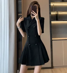 Women's Dress Short Mini Female Dresses 2024 Black Birthday Clothing Blazer Formal Occasion Summer Cheap Casual Korean Style Hot