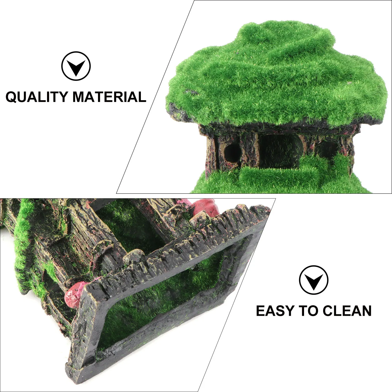 

Elegant Resin Craft House for Aquariums Fish Tank Decoration Enhance Visual Appeal Provide Hiding Place for Fish